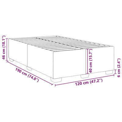 vidaXL Okvir kreveta bijeli 120 x 190 cm od umjetne kože