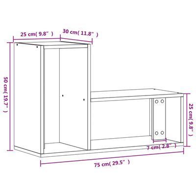 vidaXL TV ormarići 2 kom boja sivog hrasta sonome 75x30x50 cm drveni