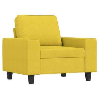 vidaXL 3-dijelni set sofa svjetložuti od tkanine