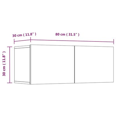 vidaXL TV ormarići 4 kom boja hrasta 80x30x30 cm od konstruiranog drva