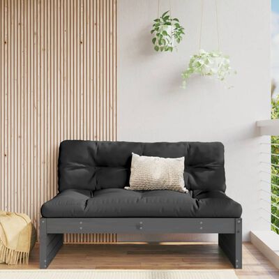 vidaXL Srednja sofa sivi 120x80 cm od masivne borovine