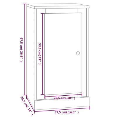 vidaXL Komode 2 kom crne 37,5 x 35,5 x 67,5 cm od konstruiranog drva