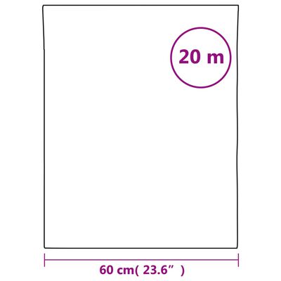 vidaXL Prozorska folija statična matirana crna 60x2000 cm PVC