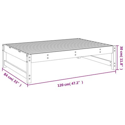 vidaXL Vrtni tabure boja meda 120 x 80 cm od masivne borovine