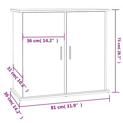 vidaXL Stalak za akvarij boja hrasta 81 x 36 x 73 cm konstruirano drvo