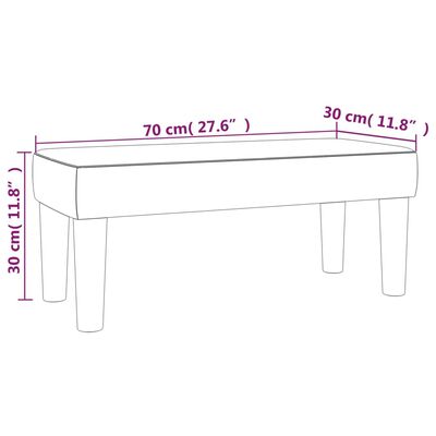 vidaXL Klupa ružičasta 70 x 30 x 30 cm baršunasta