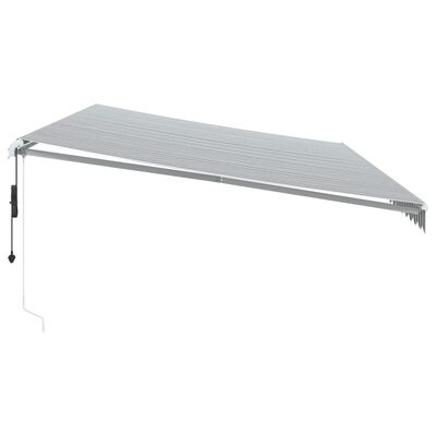 vidaXL Tenda na automatsko uvlačenje LED antracit i bijela 600x350 cm