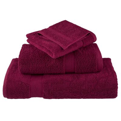 vidaXL 12-dijelni vrhunski set ručnika SOLUND bordo 600 gsm