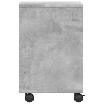 vidaXL Stalak za pisač s kotačima betonska siva 41 x 32 x 48 cm