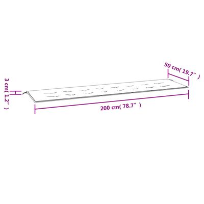 vidaXL Jastuk za vrtnu klupu jarkozeleni 200x50x3 cm od tkanine Oxford