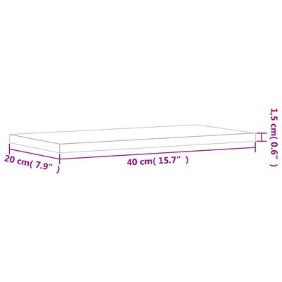 vidaXL Police za knjige 4 kom visoki sjaj bijele 40x20x1,5 cm drvene