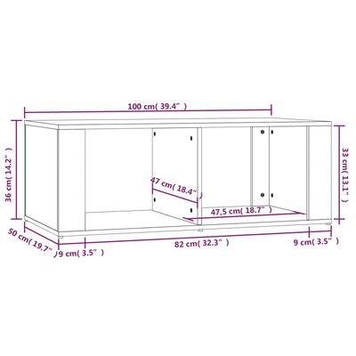 vidaXL Stolić za kavu smeđa boja hrasta 100x50x36 cm konstruirano drvo