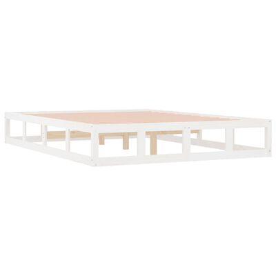 vidaXL Okvir za krevet bijeli 120 x 200 cm od masivnog drva