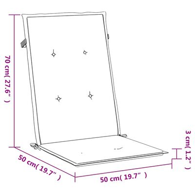 vidaXL Vrtni jastuci za stolice 2 kom višebojni 120x50x3 cm od tkanine