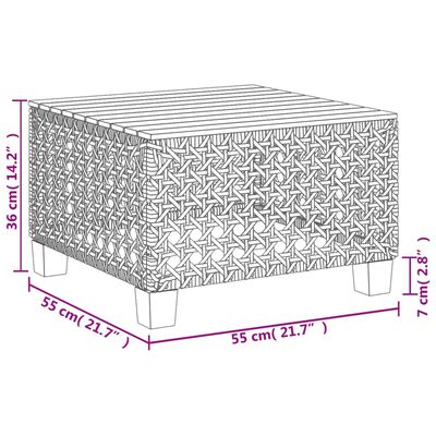 vidaXL 9-dijelni set vrtnih sofa s jastucima crni od poliratana