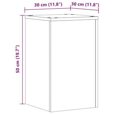 vidaXL Stalci za biljke 2 kom boja smeđeg hrasta 30x30x50 cm drveni