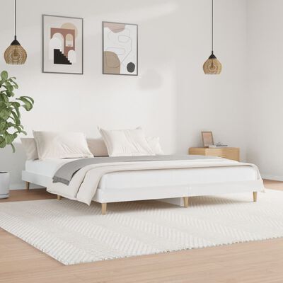 vidaXL Okvir kreveta visoki sjaj bijeli 120x200 cm konstruirano drvo
