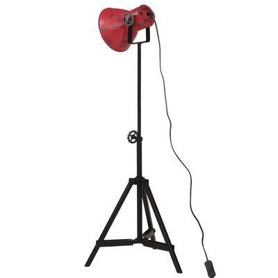 vidaXL Podna svjetiljka 25 W pohabano crvena 35 x 35 x 65/95 cm E27