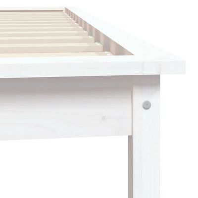 vidaXL Okvir za krevet od borovine bijela 90x190 cm jednokrevetni
