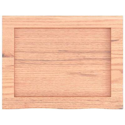 vidaXL Zidna polica svjetlosmeđa 40x30x(2-6) cm obrađena hrastovina