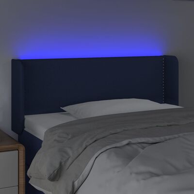 vidaXL LED uzglavlje plavo 93x16x78/88 cm od tkanine