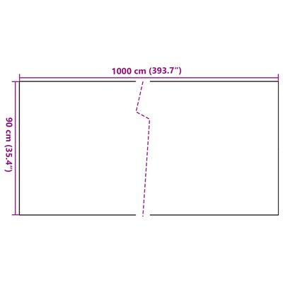 vidaXL Balkonski zaslon smeđi i crni 1000 x 90 cm od poliratana