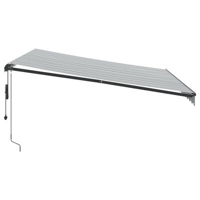 vidaXL Tenda na automatsko uvlačenje LED antracit i bijela 400x350 cm