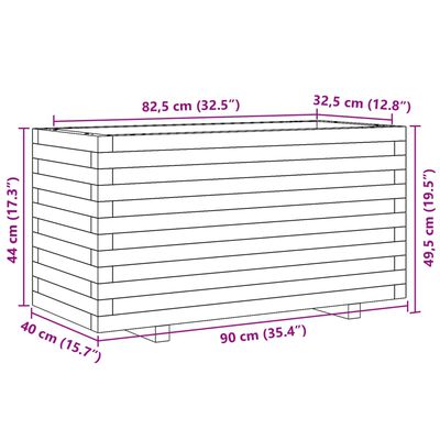 vidaXL Vrtna sadilica 90x40x49,5 cm od impregnirane borovine