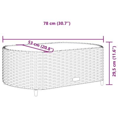 vidaXL 6-dijelni set vrtnih sofa s jastucima crni od poliratana