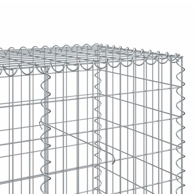 vidaXL Gabionska košara s poklopcem 200x100x100 cm pocinčano željezo