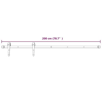 vidaXL Klizna vrata s priborom za montažu 95 x 210 cm masivna borovina