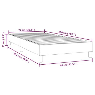 vidaXL Okvir za krevet tamnosivi 80x200 cm baršunasti