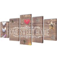 Zidne slike na platnu - Home sweet home 100 x 50 cm