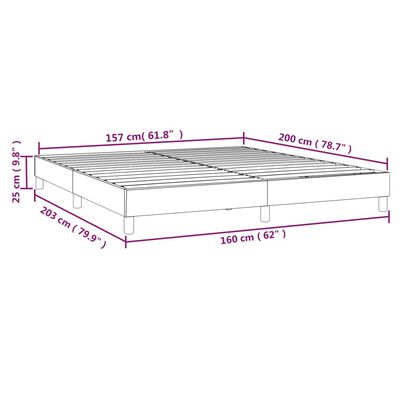 vidaXL Okvir za krevet tamnosivi 160x200 cm baršunasti