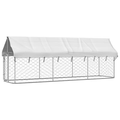 vidaXL Vanjski kavez za pse s krovom 400 x 100 x 150 cm
