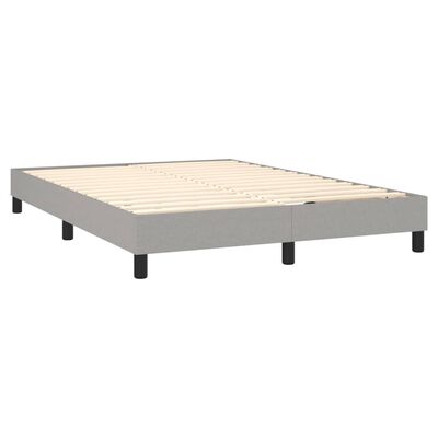 vidaXL Krevet box spring s madracem svjetlosivi 140x200 cm od tkanine