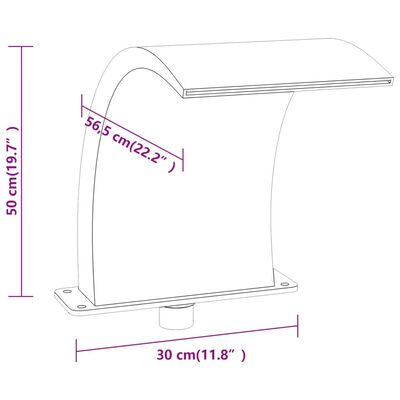 vidaXL Fontana za bazen RGB LED svjetla i set konektora akrilna 50 cm