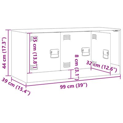 vidaXL TV ormarić antracit 99 x 39 x 44 cm čelični