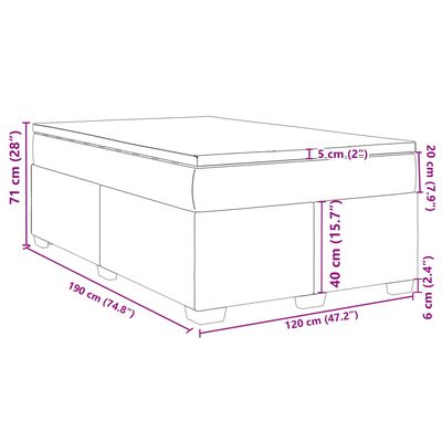 vidaXL Krevet box spring s madracem tamnozeleni 120x190 cm baršunasti