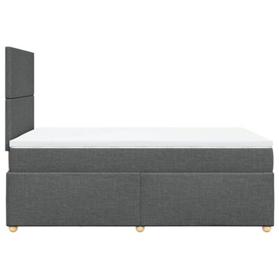 vidaXL Krevet box spring s madracem tamnosivi 120 x 190 cm tkanina