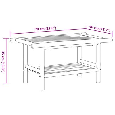 vidaXL Stolić za kavu 70 x 40 x 35 cm od bambusa