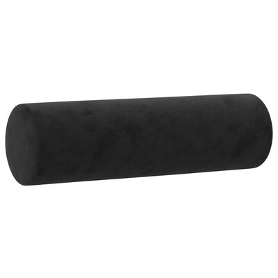vidaXL Dvosjed s ukrasnim jastucima crni 140 cm baršunasti
