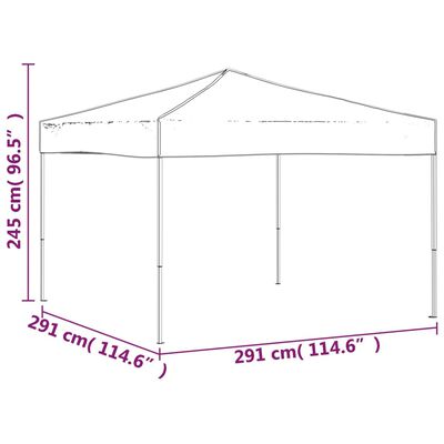 vidaXL Sklopivi šator za zabave 3 x 3 m krem