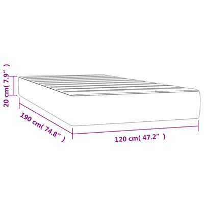 vidaXL Madrac s džepičastim oprugama krem 120x190x20 cm od tkanine