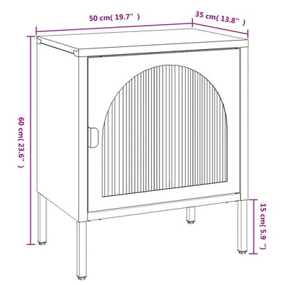 vidaXL Noćni ormarići 2 kom crni 50 x 35 x 60 cm od stakla i čelika