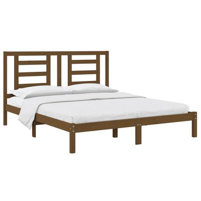 vidaXL Okvir za krevet od masivne borovine smeđa boja meda 160x200 cm
