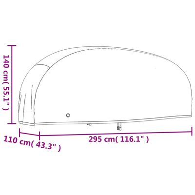 vidaXL Navlake za motocikl 2 kom 295x110x140 cm od tkanine 210D Oxford