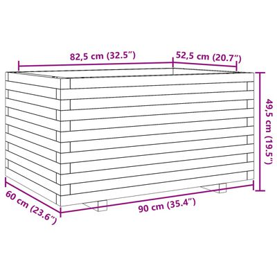 vidaXL Vrtna sadilica 90x60x49,5 cm od impregnirane borovine