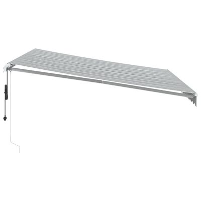 vidaXL Tenda na automatsko uvlačenje LED antracit i bijela 400x300 cm