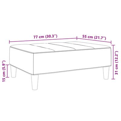 vidaXL Tabure tamnosivi 77x55x31 cm baršunasti